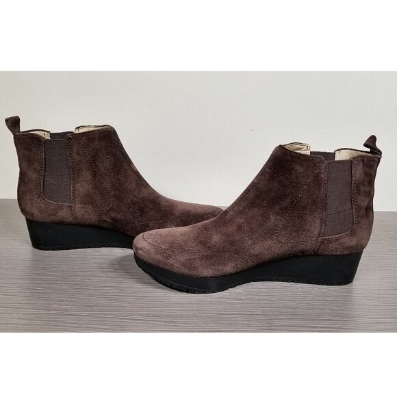 Dr. Scholl's Scarlet Wedge Chelsea Bootie, Brown Suede, Womens Size 6.5 - Picture 7 of 10